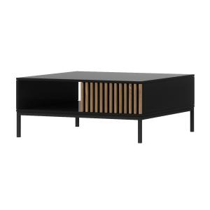 Table basse style contemporain 80 cm noir / bois