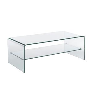 Table basse  verre trempé transparent 120cm
