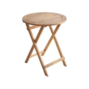 Table bistrot 60 cm 60 cm bois d'acacia marron