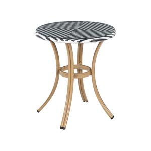 Table bistrot 70 cm 70 cm verre de sécurité noir