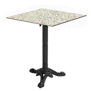 Table bistrot de jardin carrée inclinable 60 cm 4 places te…