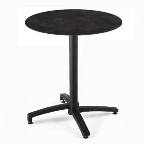 Table bistrot de jardin ronde inclinable 70 cm 4 places ard…