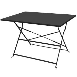 Table bistrot pliante  110x70 cm en acier graphite