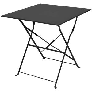 Table bistrot pliante  70x70 cm en acier graphite