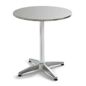 Table bistrot ronde en aluminium
