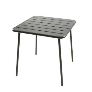 Table carrée 4 places 70x70cm gris foncé