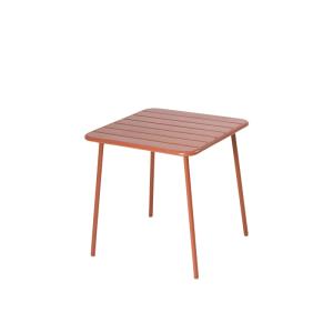 Table carrée 4 places 70x70cm terracotta
