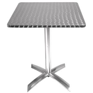Table carrée à plateau basculant inox 600 mm   bolero