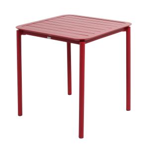 Table carrée de terrasse (70x70cm) rouge foncé