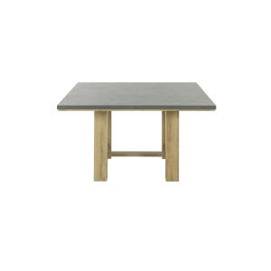 Table carrée effet bois chêne clair robuste et élégante