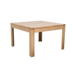 Table carrée extensible bois chêne clair massif L140/200
