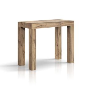 Table console à rallonge effet chêne 90×45 cm - 90×300