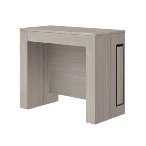 Table console à rallonge en bois, finition orme perlé 90×45…