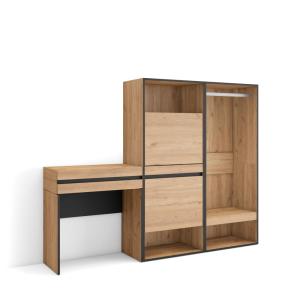 Table Console d´Entrée effet bois de chêne 190x35x145cm