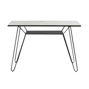 Table console en métal noir 110x35 cm