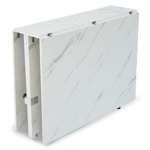 Table console extensible 300cm nefertiti effet marbre blanc