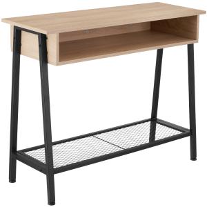 Table Console Style industriel 100 x 35 x 80,5 cm Bois clair