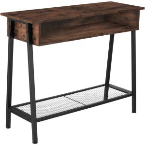 Table Console Style industriel 100 x 35 x 80,5 cm Bois fonc…