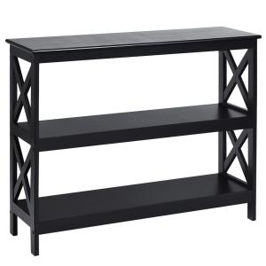 Table console triple noire 100X33X80 cm