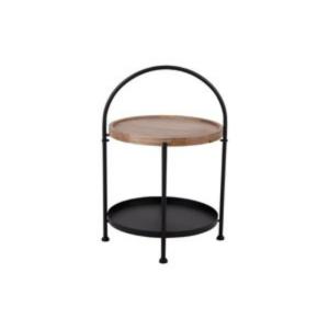 Table d'appoint bois noir 39x39x55cm