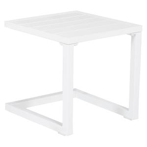 Table d'appoint carrée en aluminium blanc