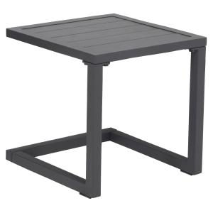 Table d'appoint carrée en aluminium gris anthracite