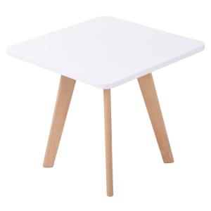 Table d'appoint carrée en bois Blanc