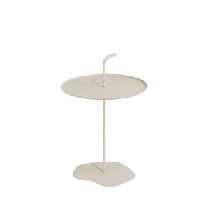 Table d'appoint de jardin en métal ø38cm - Beige