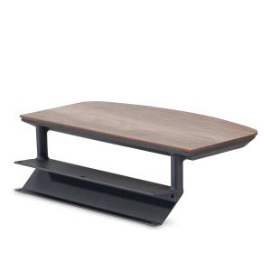 Table d'appoint de jardin modulable anthracite et imitation…