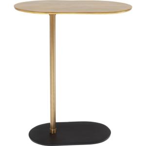 Table d'appoint en aluminium doré et acier noir