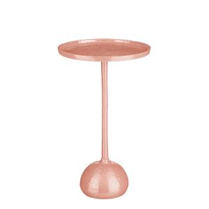 Table d'appoint en aluminium recyclé rose clair H58