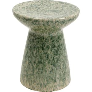 Table d'appoint en grès vert et beige