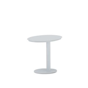 Table d'appoint ovale en aluminium blanc
