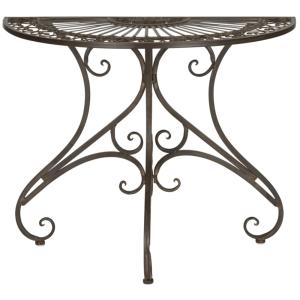 Table d'appoint pour l'extérieur en fer brun rustique