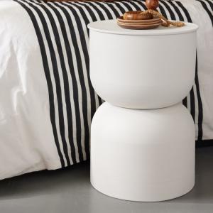Table d'appoint rond en métal  30x46 cm