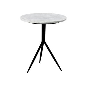 Table d'appoint ronde 40cm en marbre blanc