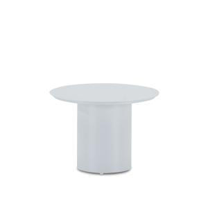 Table d'appoint ronde 50cm en aluminium blanc