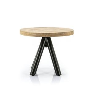 Table d'appoint ronde 50cm en bois et métal