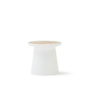 Table d'appoint ronde en polypropylène avec plateau en bois…