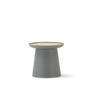 Table d'appoint ronde en polypropylène gris avec plateau en…