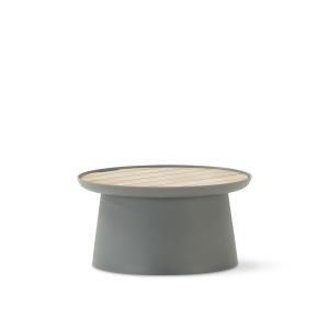 Table d'appoint ronde en polypropylène gris avec plateau en…