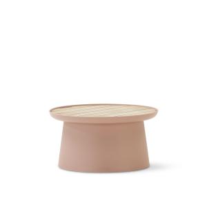 Table d'appoint ronde en polypropylène rose avec plateau en…