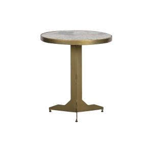 Table d'appoint ronde marbre doré bout de canapé