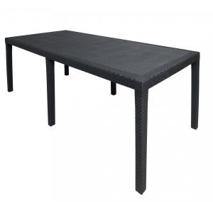 Table d'extérieur anthracite 150x90 cm