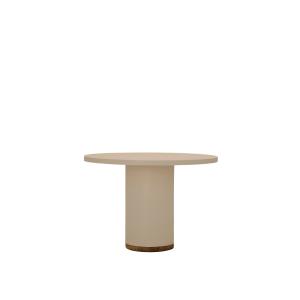 Table d'extérieur en microciment couleur sable, 110 cm