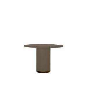 Table d'extérieur en microciment couleur terre, 110 cm