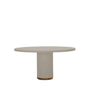 Table d'extérieur en microciment gris pierre, 150 cm