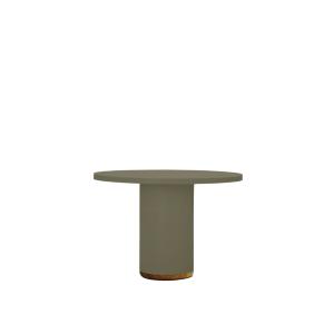 Table d'extérieur en microciment vert olive, 110 cm