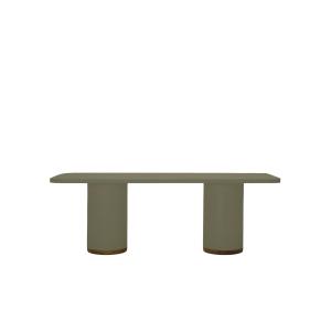 Table d'extérieur en microciment vert olive, 200 cm
