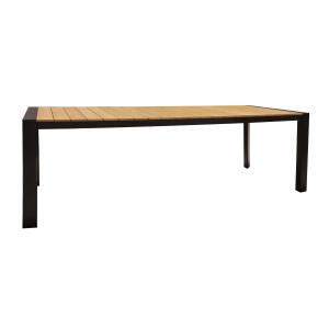 Table d'extérieur en polywood et aluminium noir 230cm